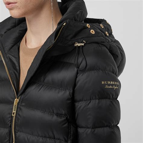 burberry down filled leather trim jacket|Burberry down jacket sale.